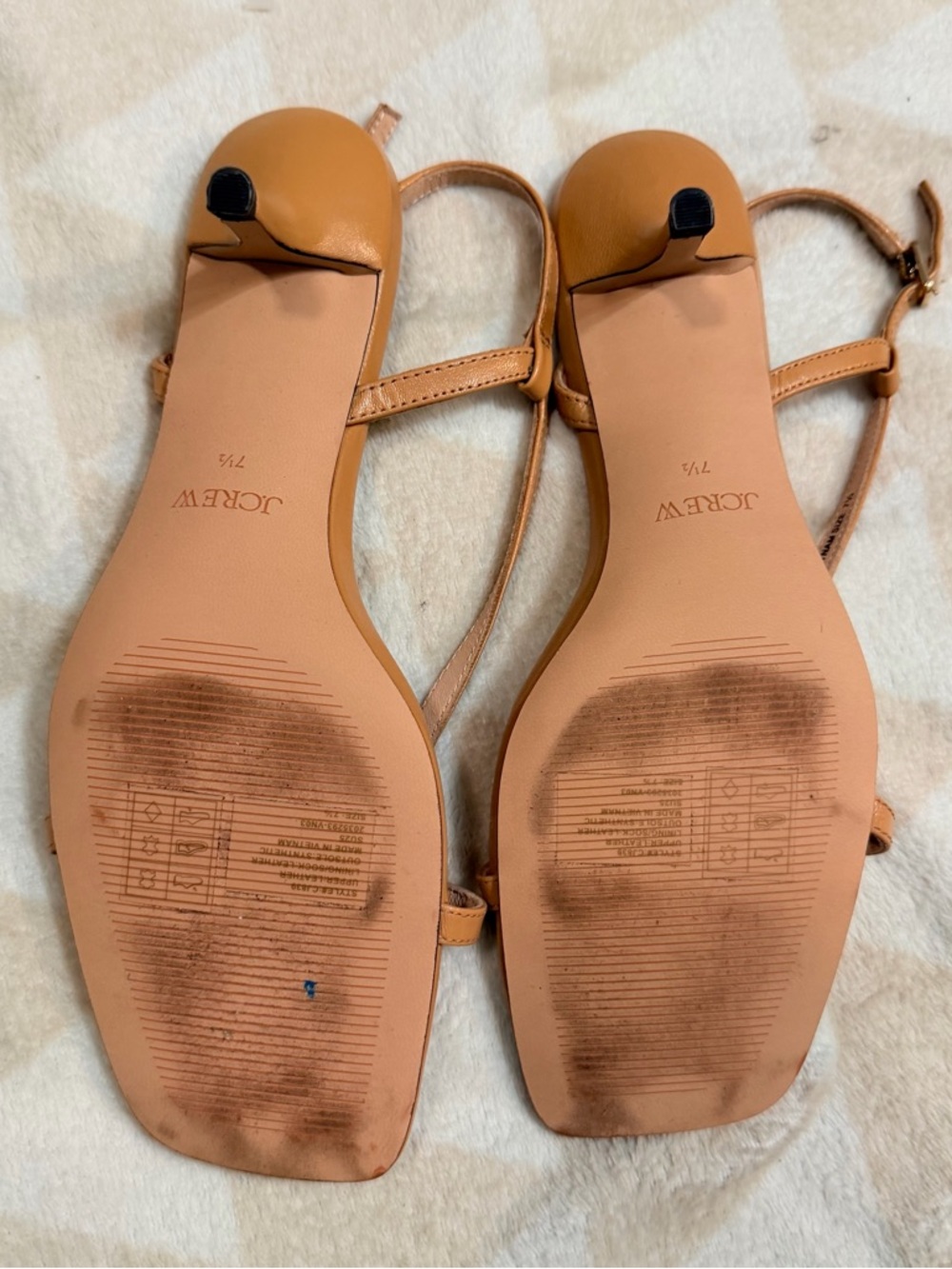J crew Krista slingback kitten-heel sandals in leather English fawn - Picture 7 of 7